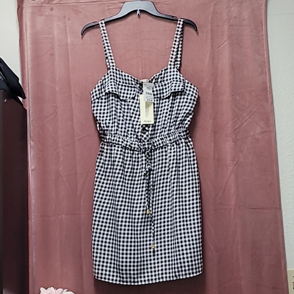 Casual Dress black and white Checkered.
